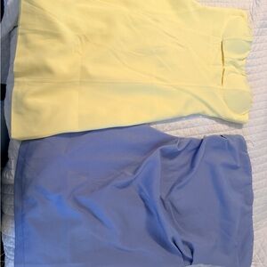 Yellow Strapless Dress & Lavender dress Duo